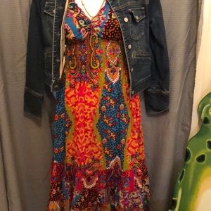 Floral long dress, light weight cotton